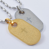 Titanium Steel Pendants, Flat Oval, plated, with letter pattern Approx 