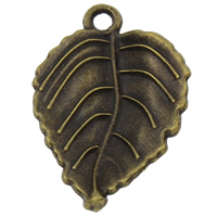 Zinc Alloy Leaf Pendants, antique bronze color plated, nickel, lead & cadmium free Approx 3mm, Approx 