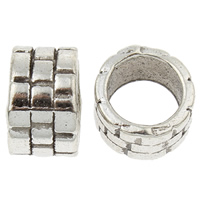 Zinc Alloy Large Hole Beads, Drum, antique silver color plated, nickel, lead & cadmium free Approx 6.5mm, Approx 