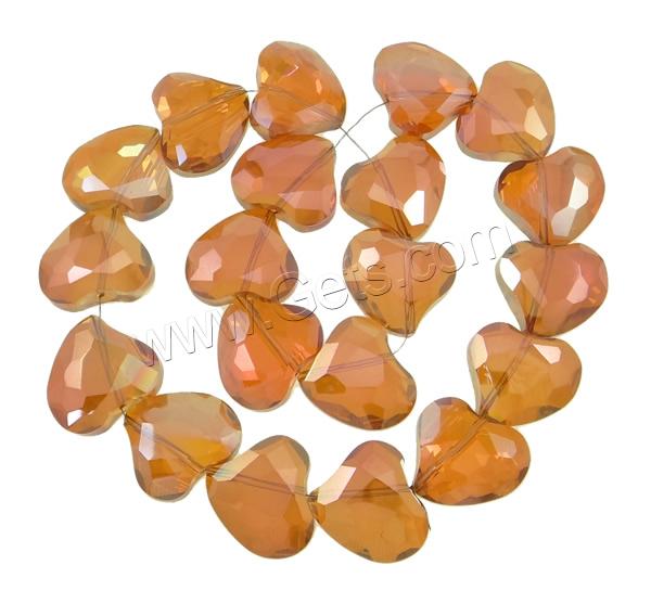Imitation CRYSTALLIZED™ Crystal Beads, Heart, colorful plated, different size for choice & faceted & imitation CRYSTALLIZED™ element crystal, more colors for choice, Hole:Approx 1mm, Length:Approx 14 Inch, Sold By Strand