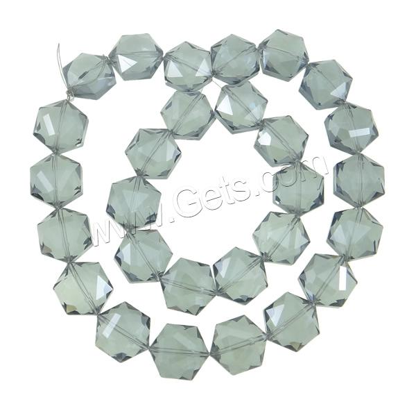 Imitation CRYSTALLIZED™ Crystal Beads, Hexagon, colorful plated, different size for choice & faceted & imitation CRYSTALLIZED™ element crystal, more colors for choice, Hole:Approx 1mm, Length:Approx 15.5 Inch, Sold By Strand