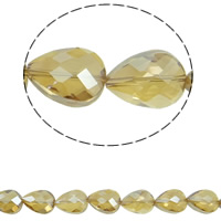 Imitation CRYSTALLIZED™ Crystal Beads, Teardrop, colorful plated & faceted & imitation CRYSTALLIZED™ element crystal Approx 1mm Approx 12.5 Inch 