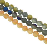 Imitation CRYSTALLIZED™ Crystal Beads, Round, colorful plated & faceted & imitation CRYSTALLIZED™ element crystal & frosted Approx 1mm Approx 26 Inch 