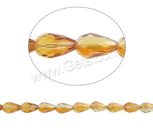 Imitation CRYSTALLIZED™ Crystal Beads, Teardrop, colorful plated, different size for choice & faceted & imitation CRYSTALLIZED™ element crystal, more colors for choice, Hole:Approx 1mm, Length:Approx 29 Inch, Sold By Strand