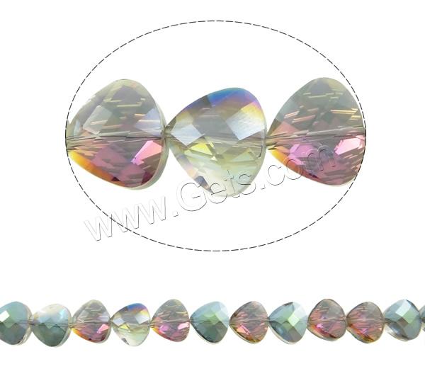 Imitation de perles en cristal CRYSTALLIZED™ , triangle, Placage coloré, normes différentes pour le choix & facettes & imitation de cristal CRYSTALLIZED™, plus de couleurs à choisir, Trou:Environ 1mm, Longueur:Environ 23.5 pouce, Vendu par brin