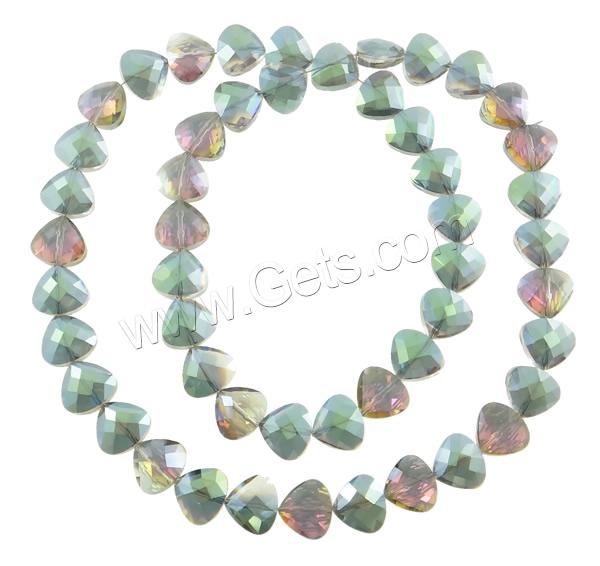Imitation CRYSTALLIZED™ Crystal Beads, Triangle, colorful plated, different size for choice & faceted & imitation CRYSTALLIZED™ element crystal, more colors for choice, Hole:Approx 1mm, Length:Approx 23.5 Inch, Sold By Strand