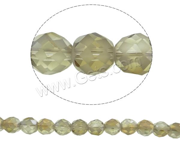 Imitation de perles en cristal CRYSTALLIZED™ , Plat rond, Placage coloré, normes différentes pour le choix & facettes & imitation de cristal CRYSTALLIZED™, plus de couleurs à choisir, Trou:Environ 1mm, Longueur:Environ 25.5 pouce, Vendu par brin