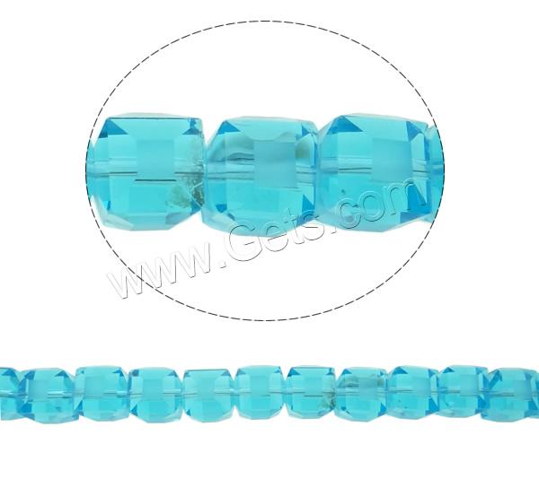 Imitation CRYSTALLIZED™ Crystal Beads, Cube, colorful plated, different size for choice & faceted & imitation CRYSTALLIZED™ element crystal, more colors for choice, Hole:Approx 1mm, Length:Approx 33 Inch, Sold By Strand