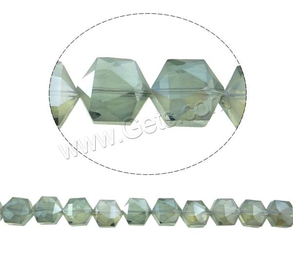 Imitation CRYSTALLIZED™ Crystal Beads, Hexagon, colorful plated, different size for choice & faceted & imitation CRYSTALLIZED™ element crystal, more colors for choice, Hole:Approx 1mm, Length:Approx 20 Inch, Sold By Strand