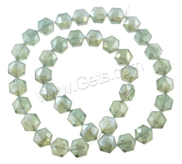 Imitation CRYSTALLIZED™ Crystal Beads, Hexagon, colorful plated, different size for choice & faceted & imitation CRYSTALLIZED™ element crystal, more colors for choice, Hole:Approx 1mm, Length:Approx 20 Inch, Sold By Strand