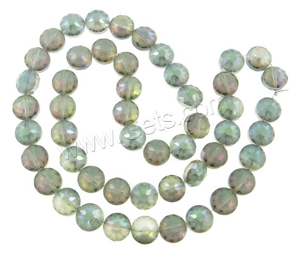 Imitation CRYSTALLIZED™ Crystal Beads, Flat Round, colorful plated, different size for choice & faceted & imitation CRYSTALLIZED™ element crystal, more colors for choice, Hole:Approx 1mm, Length:Approx 27.5 Inch, Sold By Strand