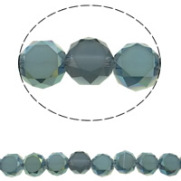 Imitation CRYSTALLIZED™ Crystal Beads, Flat Round, colorful plated & faceted & imitation CRYSTALLIZED™ element crystal Approx 1mm Approx 21 Inch 
