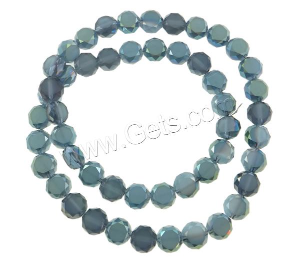 Imitation CRYSTALLIZED™ Crystal Beads, Flat Round, colorful plated, different size for choice & faceted & imitation CRYSTALLIZED™ element crystal, more colors for choice, Hole:Approx 1mm, Length:Approx 21 Inch, Sold By Strand