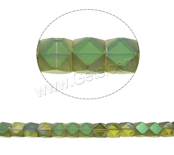 Abalorios de Cristal Imitación de Swarovsky, chapado en colorido, diverso tamaño para la opción & facetas & imitación de cristal de swarovski, más colores para la opción, agujero:aproximado 1mm, longitud:aproximado 19.5 Inch, Vendido por Sarta