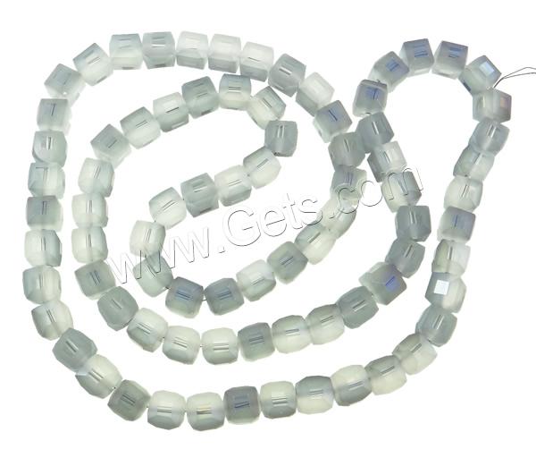 Imitation CRYSTALLIZED™ Crystal Beads, Cube, colorful plated, different size for choice & faceted & imitation CRYSTALLIZED™ element crystal, more colors for choice, Hole:Approx 1.5mm, Length:Approx 35 Inch, Sold By Strand