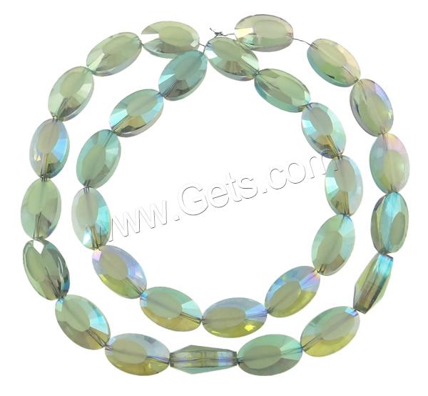 Imitation CRYSTALLIZED™ Oval Beads, Crystal, colorful plated, different size for choice & faceted & imitation CRYSTALLIZED™ element crystal, more colors for choice, Hole:Approx 1mm, Length:Approx 21 Inch, Sold By Strand