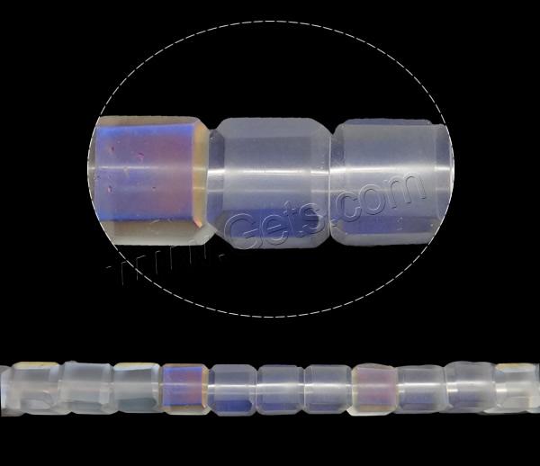 Imitation de perles en cristal CRYSTALLIZED™ , cube, Placage coloré, normes différentes pour le choix & facettes & imitation de cristal CRYSTALLIZED™, plus de couleurs à choisir, Trou:Environ 1mm, Longueur:Environ 13 pouce, Vendu par brin