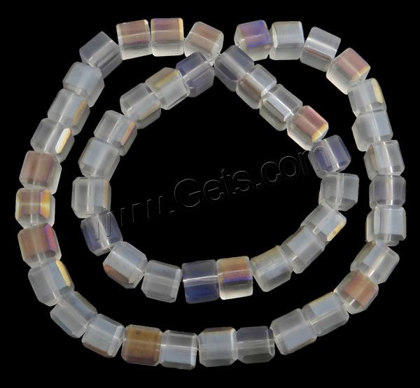 Imitation CRYSTALLIZED™ Crystal Beads, Cube, colorful plated, different size for choice & faceted & imitation CRYSTALLIZED™ element crystal, more colors for choice, Hole:Approx 1mm, Length:Approx 13 Inch, Sold By Strand