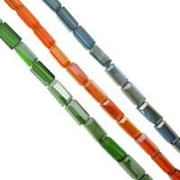 Imitation CRYSTALLIZED™ Crystal Beads, Rectangle, colorful plated & faceted & imitation CRYSTALLIZED™ element crystal Approx 1mm Approx 21 Inch 