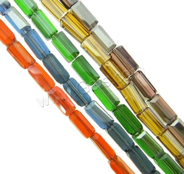 Imitation CRYSTALLIZED™ Crystal Beads, Rectangle, colorful plated, different size for choice & faceted & imitation CRYSTALLIZED™ element crystal, more colors for choice, Hole:Approx 1mm, Length:Approx 21 Inch, Sold By Strand