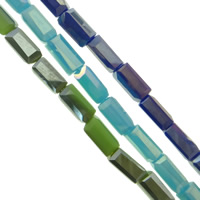 Imitation CRYSTALLIZED™ Crystal Beads, Rectangle, colorful plated & faceted & imitation CRYSTALLIZED™ element crystal Approx 1mm Approx 20.5 Inch 