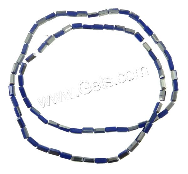 Imitation CRYSTALLIZED™ Crystal Beads, Rectangle, colorful plated, different size for choice & faceted & imitation CRYSTALLIZED™ element crystal, more colors for choice, Hole:Approx 1mm, Length:Approx 20.5 Inch, Sold By Strand