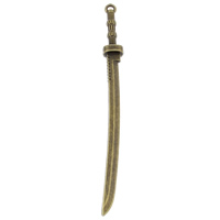 Zinc Alloy Tool Pendants, Sword, antique bronze color plated, nickel, lead & cadmium free Approx 