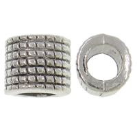 Zinc Alloy European Beads, Tube, antique silver color plated, without troll, nickel, lead & cadmium free Approx 5mm, Approx 