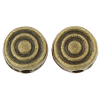 Zinc Alloy Jewelry Beads, Flat Round, antique bronze color plated, nickel, lead & cadmium free Approx 1.5mm, Approx 