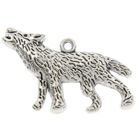 Zinc Alloy Animal Pendants, Wolf, antique silver color plated, nickel, lead & cadmium free Approx 2mm 