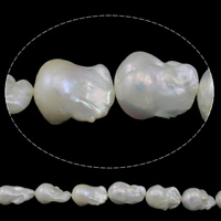 Freshwater Cultured Nucleated Pearl Beads, Cultured Freshwater Nucleated Pearl, Keshi, natural, white, Grade AAAAA, 15-18mm Approx 0.8mm Approx 15.7 Inch 