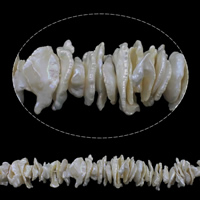 Keishi 培養した淡水の真珠, 天然有核フレッシュウォーターパール, 圭司, 天然, ホワイト, グレードAAA, 13-16mm, 穴:約 0.8mm, 長さ:約 15.3 インチ, 売り手 ストランド