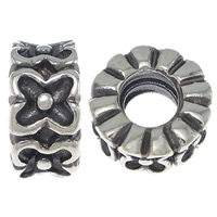 Troll Thailand Echt Silber Europa Perlen, Kreisring, mit troll, frei von Nickel, Blei & Kadmium, 5x9mm, Bohrung:ca. 4mm, verkauft von PC