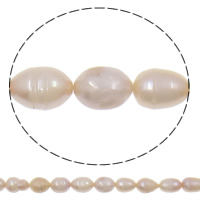 Rice Cultured Freshwater Pearl Beads, natural, pink, Grade A, 8-9mm Approx 0.8mm Approx 15.7 Inch 