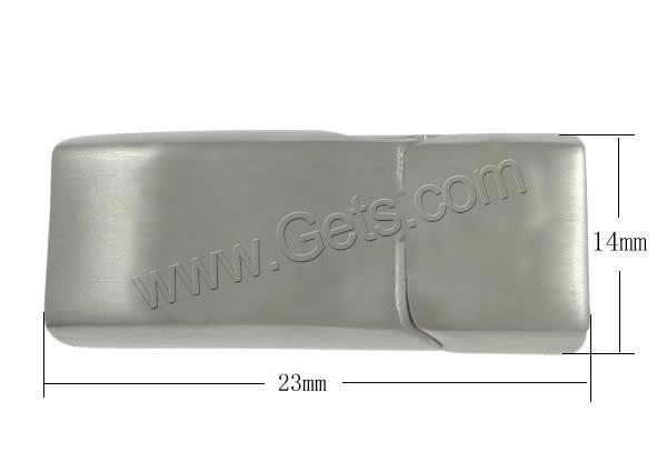 нержавеющая сталь магнитная застежка, Прямоугольная форма, Индивидуальные, оригинальный цвет, 24x14x8mm, отверстие:Приблизительно 11.5x6.5mm, продается PC