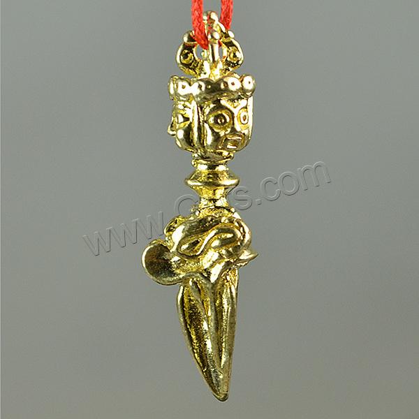 Brass Jewelry Pendants, Vajra, Buddhist jewelry & different size for choice & Customized, original color, Hole:Approx 3mm, Sold By PC