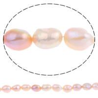 Perles nacres baroques de culture d'eau douce , perle d'eau douce cultivée, naturel, rose, 10-11mm Environ 0.8mm Environ 15.3 pouce, Vendu par brin