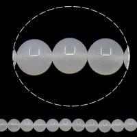 Perle Agate blanche naturelle, Rond, Personnalisé & multiple tailles pour le choix Environ 1-1.5mm .5 pouce, Vendu par brin