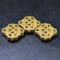 DIY Buddha Beads, Brass, Chinese Knot, Buddhist jewelry & hollow, original color Approx 3mm 