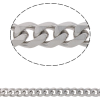 Снаряженная цепь из нержавеющей стали, нержавеющая сталь, разный размер для выбора, оригинальный цвет, 100м/Лот, продается Лот
