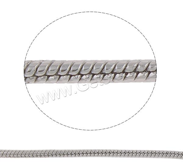 Cadena de serpiente de acero inoxidable, diverso tamaño para la opción & cadena de la serpiente, color original, 100m/Grupo, Vendido por Grupo