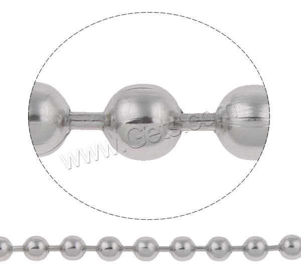 Stainless Steel Ball Chain, different size for choice, original color, 100m/Lot, Sold By Lot