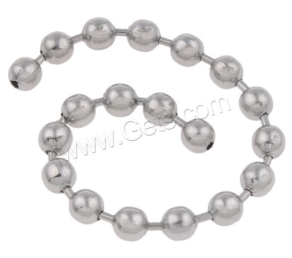 Stainless Steel Ball Chain, different size for choice, original color, 100m/Lot, Sold By Lot