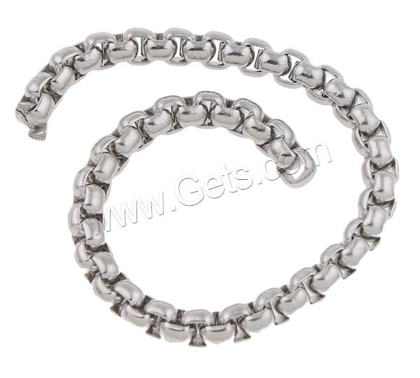 Stainless Steel Box Chain, different size for choice, original color, Approx 98m/Lot, Sold By Lot