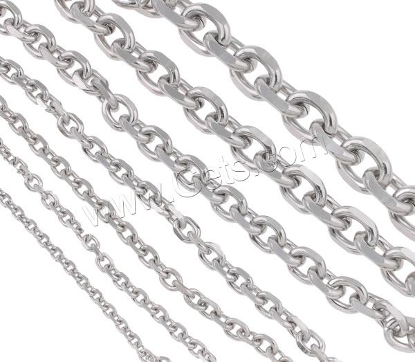 Нержавеющая сталь Овальном Сеть, нержавеющая сталь, разный размер для выбора & Овальный цепь, оригинальный цвет, 100м/Лот, продается Лот