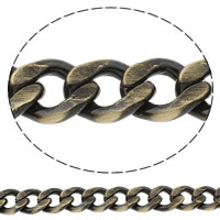 Aluminum Curb Chain, antique bronze color plated, brushed, nickel, lead & cadmium free 