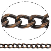Aluminum Curb Chain, antique copper color plated, brushed, nickel, lead & cadmium free 