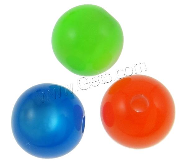 Resin Beads, Round, different size for choice & pearlized, mixed colors, 1000PCs/Bag, Sold By Bag