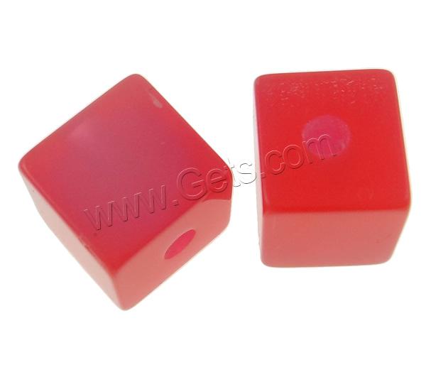 Resin Beads, Cube, different size for choice & pearlized, mixed colors, 1000PCs/Bag, Sold By Bag