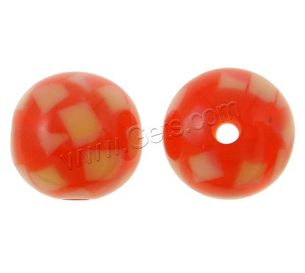 Solid Color Resin Beads, Round, different size for choice, mixed colors, Sold By Bag